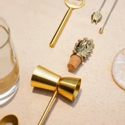 Freedom Tree Mahogany Pod Metallic Brass Wine Bottle Cork - Set Of 2 image 5