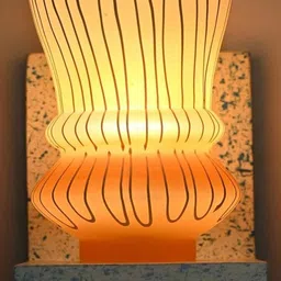 SOMIL Yellow Glass Cylinder Printed Wall Lamps image 3