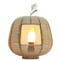 Homesake White Solid Apple-Shaped Contemporary Handcrafted Table Lantern image 2