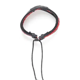 Alvaro Castagnino Men Set Of 3 Black & Brown Leather Wraparound Bracelets image 4