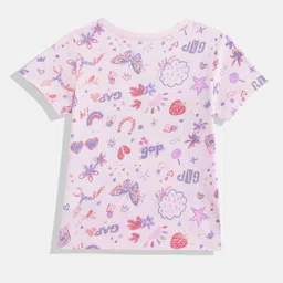 GAP Girls Printed Pure Cotton T-shirt image 2