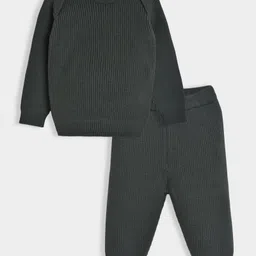 Mi Arcus Full Sleeves Solid Thermal Top With Coordinating Pajama Set - Green-picture-20