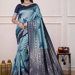 Vmdesigns Ethnic Motifs Zari Art Silk Handloom Banarasi Saree-picture-38
