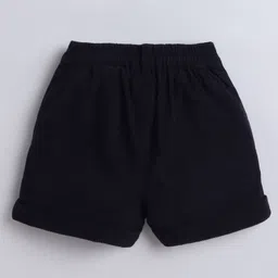 Aww Hunnie Corduroy Ribbed Shorts - Blue image 3