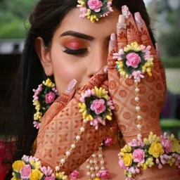 BALIKA VADHU Blooming Beaded Flower Jewellery Set image 3