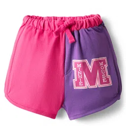 Pine Kids Disney 100% Cotton Oversize Drop Shoulder Half Sleeve Hooded T-Shirt & Shorts With Mickey Mouse Graphics - Multicolor image 4