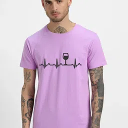 HESHA Men Graphic Printed Round Neck Cotton T-shirt-picture-29