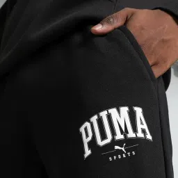 Puma Black Regular Fit Printed Joggers image 4