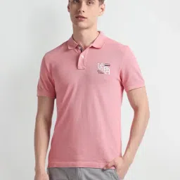 U.S. Polo Assn. Pink Muscle Fit Cotton Polo T-Shirt-image-0
