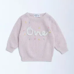 HOP Baby by Westside Light Pink Embroidered Sweater-picture-28