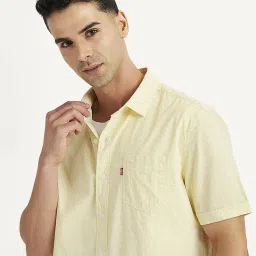 Levi's Yellow Cotton Regular Fit Shirt image 4