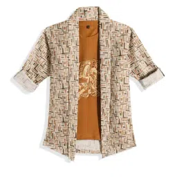 Charchit Boys Coffee Printed Comfort Fit Shirt-picture-24