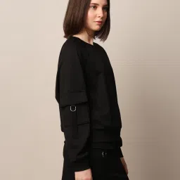 Only Black Relaxed Fit Sweatshirt image 4