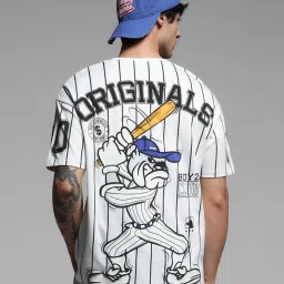 Jack & Jones Cloud Dancer Cotton Drop Shoulder/Boxy Fit Placement Print T-Shirt image 4