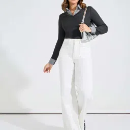 Styli Black Regular Fit Top image 4