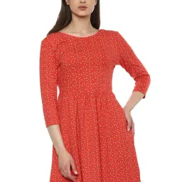 Van Heusen Orange Printed Dress-image-46