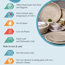 Servewell Beige Melamine Dinner Plate - Set of 6 image 4