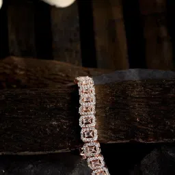 saraf rs jewellery Saraf Jewellery Gold plated with Green American Diamond handcrafted Bracelet for Women & Girls image 4