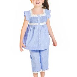 Cherry Crumble By Nitt Hyman Kids Blue Printed Top with Pyjamas-picture-16
