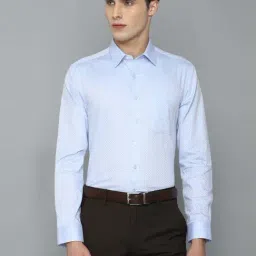 Louis Philippe Blue Cotton Slim Fit Printed Shirts-picture-38