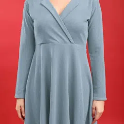 Purvaja Grey Regular Fit Dress image 5