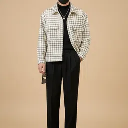 Mast & Harbour Men Checked Open Front Jacket-picture-10