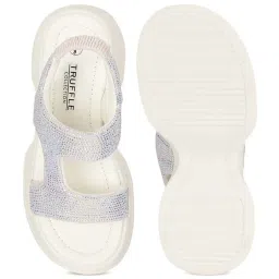 Truffle Collection Women's Off White Sling Back Sandals image 4