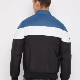 Duke Black Full Sleeves Mock Collar Jacket image 2