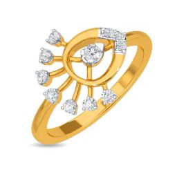 Kisna Diamond & Gold Jewellery Amelia 18k (750) Diamond & Gold Ring For Women-picture-6