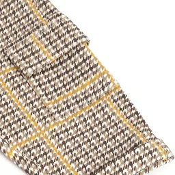 Chicco Boys Light Natural Regular Fit Chequered Trousers image 4