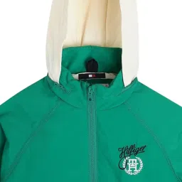 TOMMY HILFIGER Olympic Green Solid Relaxed Fit Jacket image 4