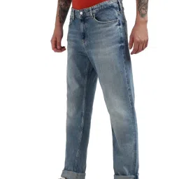 Tommy Hilfiger Light Blue Cotton Solid Men Straight Fit Jeans image 4