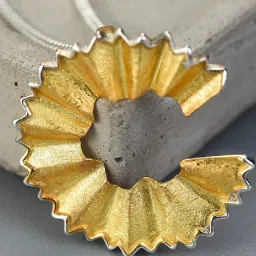 Rihi by P.C. Chandra Jewellers Gold Pencil Shaving Pendant For Women & Girls (Without Chain) image 4