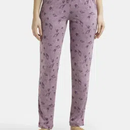 Jockey Lilac & Black Printed Pyjamas-image-10