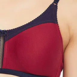 Clovia Maroon Printed Full Coverage Non-Wired T-Shirt Bra image 4