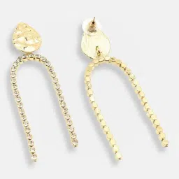 Sohi Gold Plated Party Designer Stone Dangler Earrings image 4