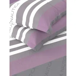 Nautica Bradford Wine & Iron 160 TC Cotton King Bedsheet with 2 Pillow Covers image 4