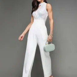 Miss Chase White Embellished Jumpsuit image 4