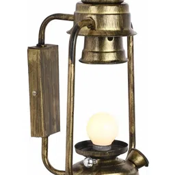 1ST TIME Pack Of 4 Brown Textured Metal Traditional Rectangle Shaped Wall Lamp image 3