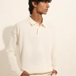 ETA by Westside Off-White Relaxed-Fit Polo T-Shirt-picture-48