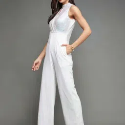 Miss Chase White Embellished Jumpsuit image 3