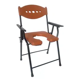 UR Biocoction Black & Orange Foldable Commode Chair image 2