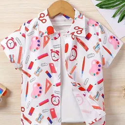 M J Fashion Unisex Pack of 2 Conversational Printed Cotton Casual Shirts-picture-53