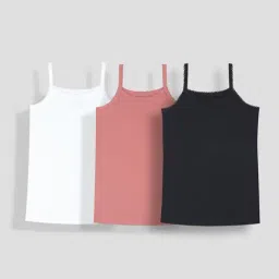 Tresnova Girls Multicolor Regular Fit Camisole Pack of 3-picture-10