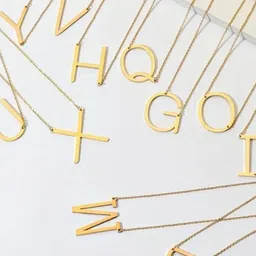 SALTY Stainless Steel Chic Alphabet Golden Chain image 5