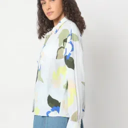 Vero Moda Opal Blue Printed Shirt image 3