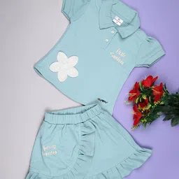 V-Mart Girls Printed T-shirt with Skirt-image-38