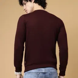 Rigo Wine Regular Fit Solid Sweatshirt image 2
