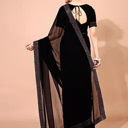 Leelavati Embellished Pure Chiffon Saree image 5