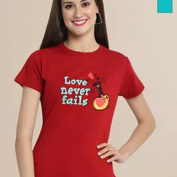 Mast & Harbour Women Typography 2 Printed Applique T-shirt-picture-13